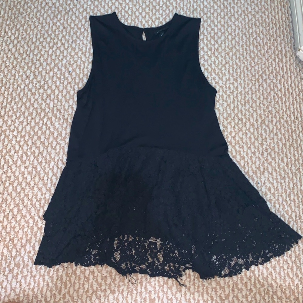 Black Lace Sleeveless Top